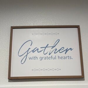 GATHER with grateful hearts Wall Art Decor